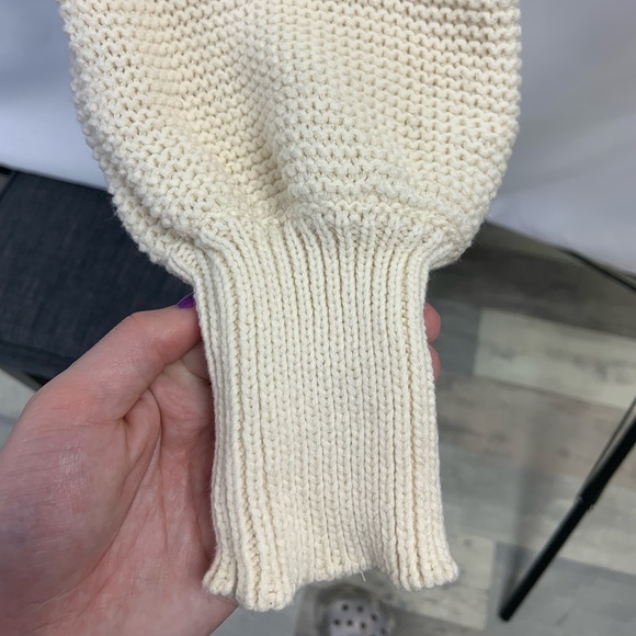 Lulu's Cream Cropped Cardigan with Balloon Sleeves - Picture 5 of 8